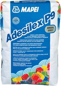 Клей высококачественный цементный для керамической плитки, Adesilex P9, 25 кг